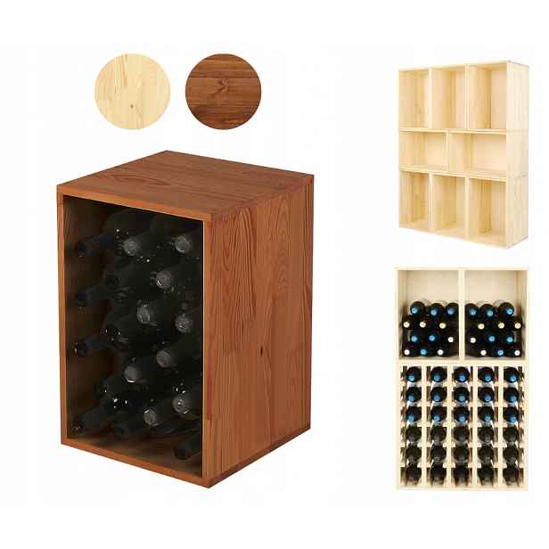 Skříňový regál na víno stojan na alkohol dřevěný Modulární regál 45x30x30