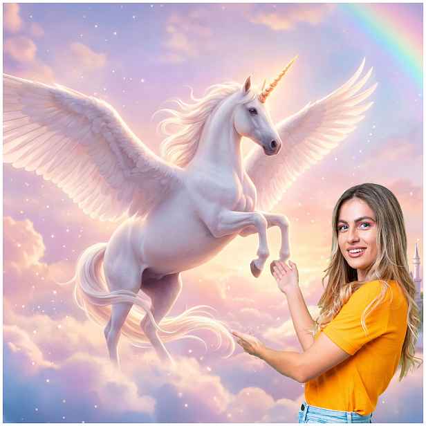 Fototapeta Pro Děti Kouzelný jednorožec Růžová Duha 588x260 DD13F