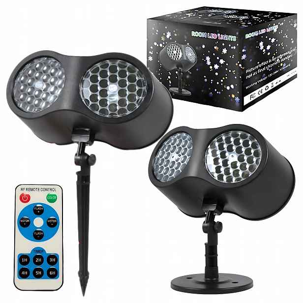 Laserový projektor Led Vánoční Projektor na dům Reflektor Sněhové Vločky
