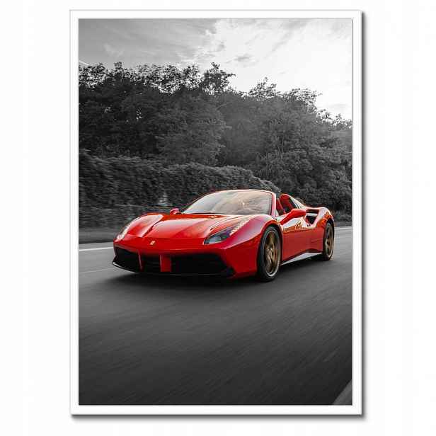 Plakáty v rámu 50x70 Červené Ferrari Fura
