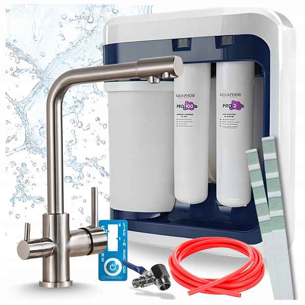 Šedá Kuchyňská Baterie A Filtr Reverzní Osmózy Aquaphor Ro 202S Pro Pzh