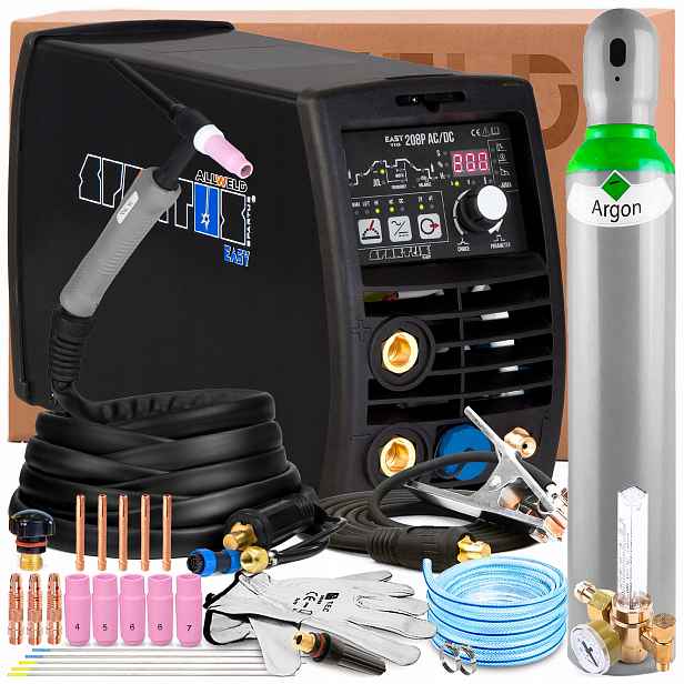 Svařovací Stroj Spartus Easytig 208P Ac/dc 230V 200A Tig Lift Hf Puls Mma Ocel Alu