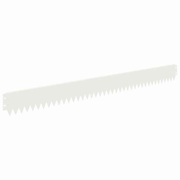 vidaXL Okraj trávníku 20 ks 103 x 10 cm Ocel Bílá