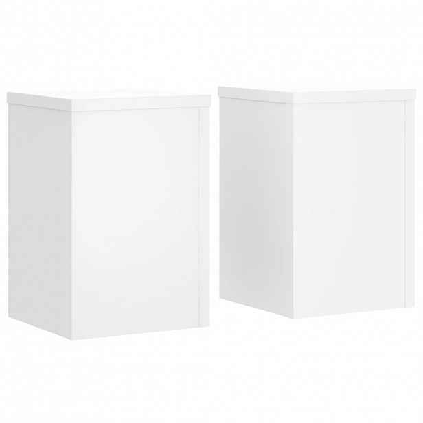 vidaXL Stojan na rostliny 2 ks Bílá 25 x 25 x 35 cm Kompozitní dřevo