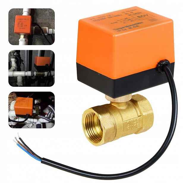 1PALCOVÝ Kulový Elektroventil S Pohonem 220 V DN25 Vodní Pohon