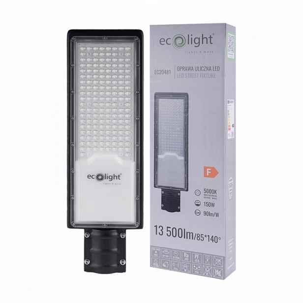 Led silniční pouliční lampa 150W 13500lm 5000K Studená IP65 Economy Ecolight