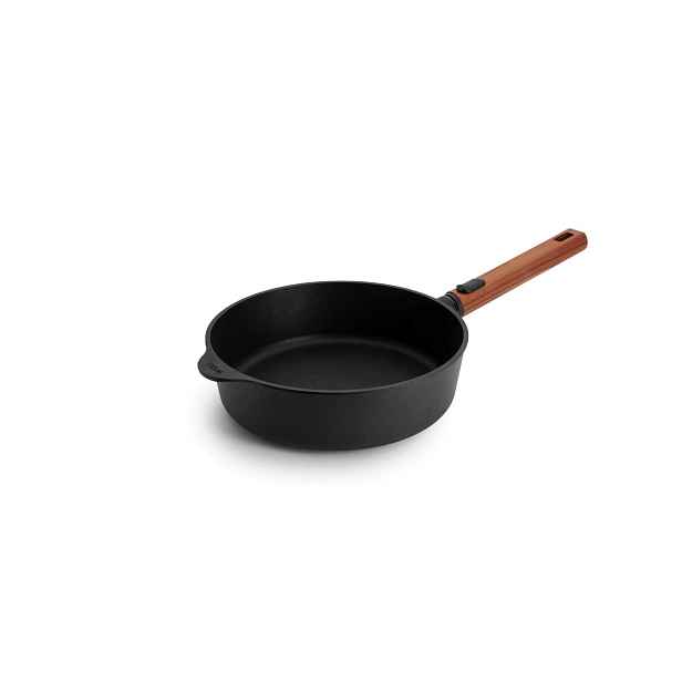Woll Nepřilnavá soté pánev Eco Logic QXR s dřevěnou odnímatelnou rukojetí, Ø 24 cm 1724WLCI-Q