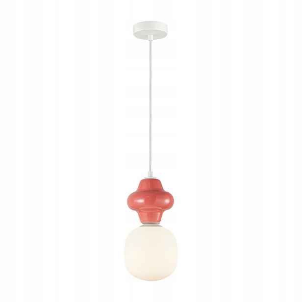 Závěsná lampa Italux Latera Ø15 cm 1xE14 Art Deco Červená
