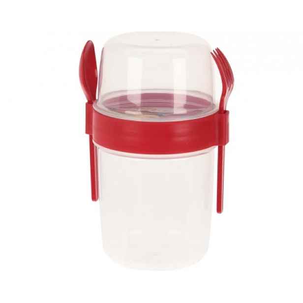 Salátový kelímek s příborem 1,1 l