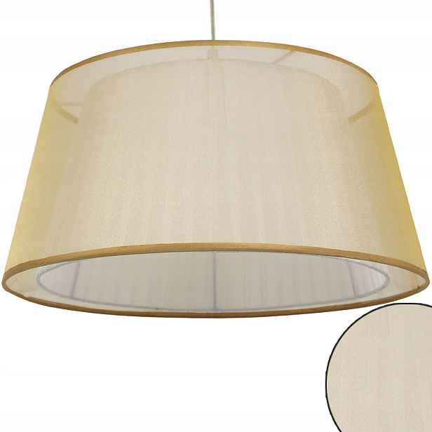 2v1 Závěsná stropní Lampa Stínidlo 1X60W E27 Zlatá