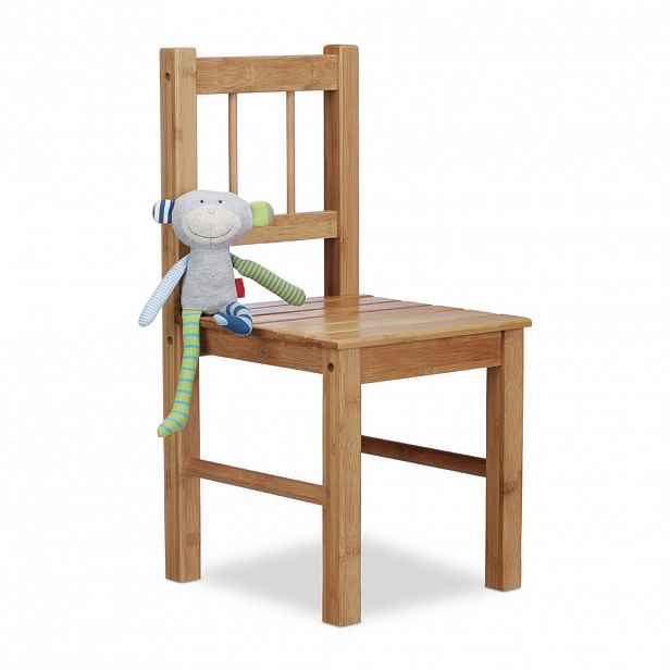 Relaxdays ŽIDLE Přírodní bambus 57 cm