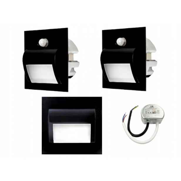 Sada Halogen Led schodišťová lampa 3x senzor