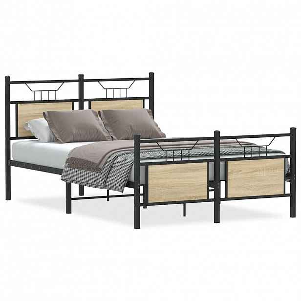 vidaXL Rám postele bez matrace dub sonoma 120x200 cm kompozitní dřevo