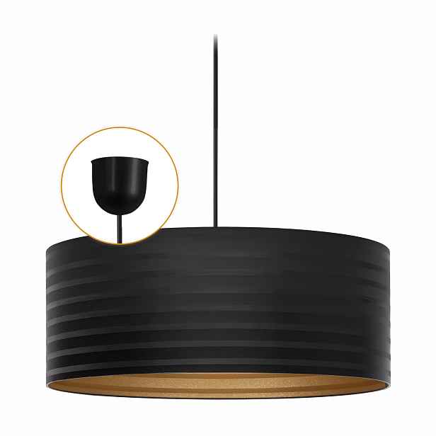stropní svítidlo Led Závěsná Lustr 60 W Černá do obývacího pokoje Stínidlo E27