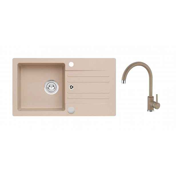 Alveus - Set dřezu Cortina 140 a baterie Kati, beige SETA25980