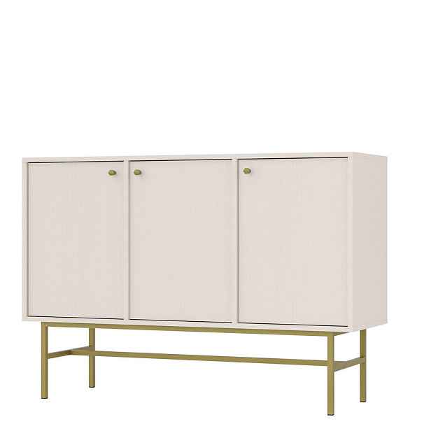 MASSENO KOMODA TORINO, 125/86/41 cm se 3 dvířky, béžová