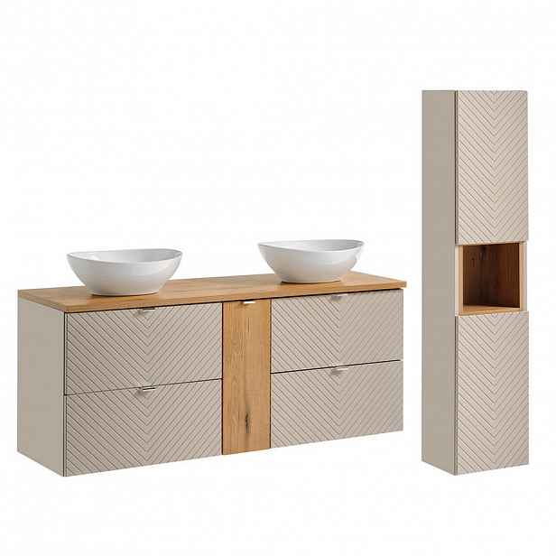 Petits-meubles KOUPELNOVÝ NÁBYTEK 140.4cm Manoa 2er-Set Kašmír