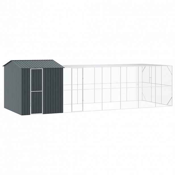 vidaXL Ptačí klec Antracit 845 x 304 x 247 cm Pozinkovaná ocel