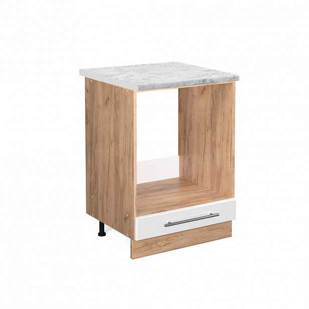 Vicco SKŘÍŇKA NA VESTAVĚNOU TROUBU Fame-Line Bílá vysoký lesk 60 cm , PD Mramor