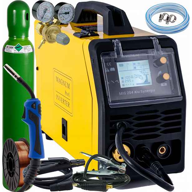 Svařovací stroj Magnum Mig 204 Alu Synergia Mig/mag Mma Tig Fcaw 200A 230V SET4