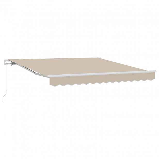 vidaXL Stahovací markýza Béžová 300 x 250 x 165 cm Polyester a hliník
