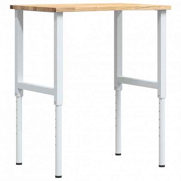 vidaXL Pracovní stůl 80 x 60 x (71,5–98) cm masivní dubové dřevo