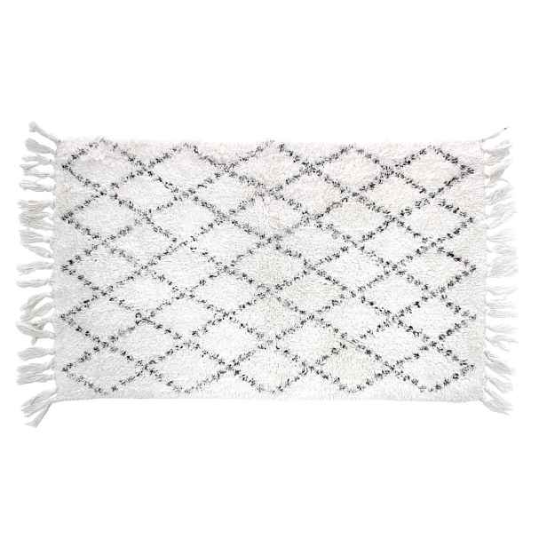 Bílá koupelnová předložka 50x80 cm Latika – douceur d'intérieur