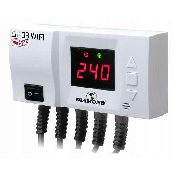 Diamond regulátor pece čerpadla C.o. a C.w.u. Led ST-03 Wifi