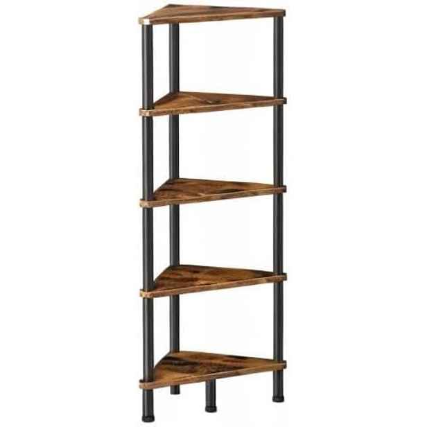 Rohový regál Vasagle Ebbi 30 cm hnědý/černý
