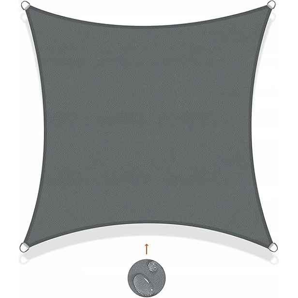 Sunny Guard Markýza Sluneční plachta 2 m x 2 m voděodolná Uv Antracit