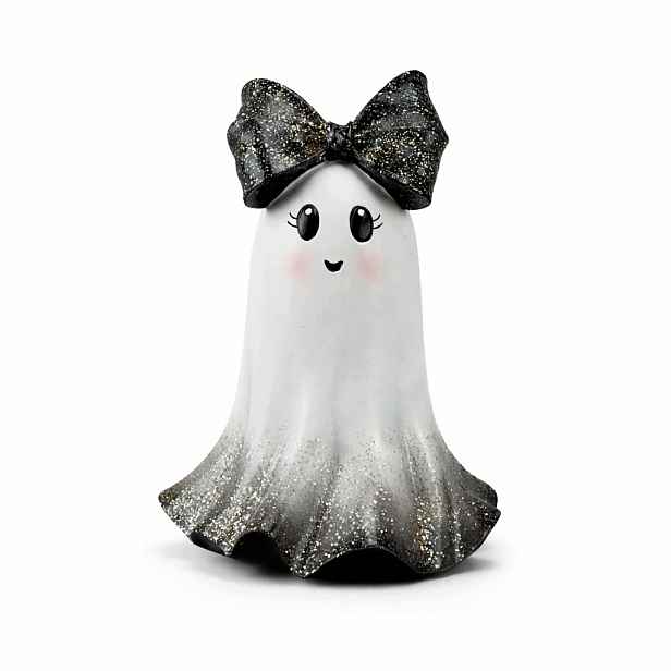 Keramická Duszek S Černou Mašlí 22,5 cm – Halloweenská ozdoba 2407