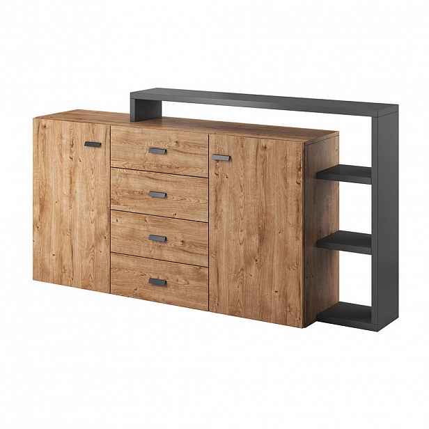 Petits-meubles SIDEBOARD Ilyes Dřevo a šedá
