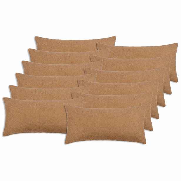 vidaXL Povlak na polštář 12 pcs HEERLEN Béžová 40 x 80 cm Bouclé