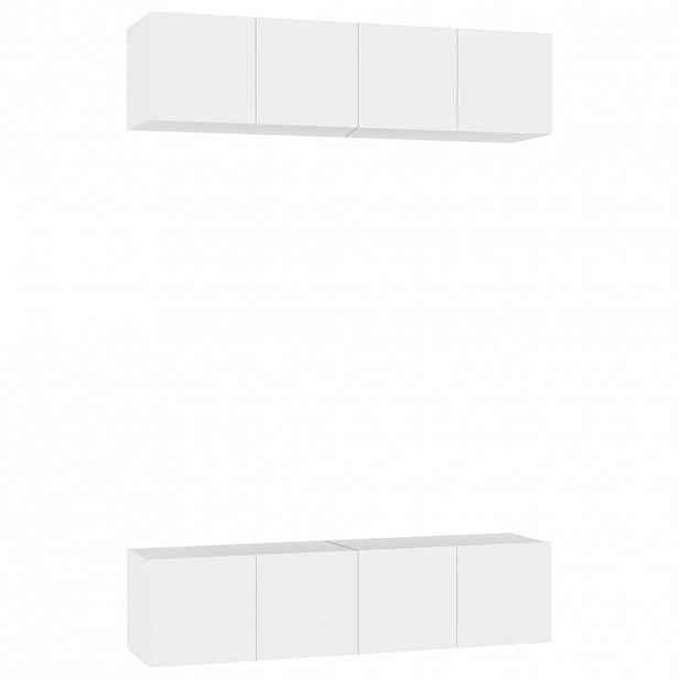 vidaXL TV stolky 4 ks bílé 60 x 30 x 30 cm kompozitní dřevo