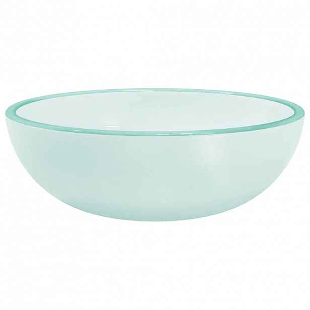 vidaXL Umyvadlo tvrzené sklo 35 x 12 cm mléčné