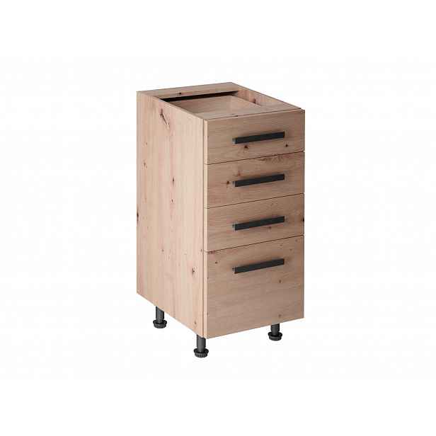 Kuchyňská skříňka se šuplíky VALEN 2 - šířka 40 cm, dub artisan