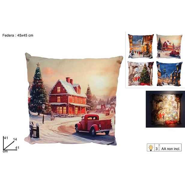 PROHOME - Polštář vánoční 41x41cm LED různé druhy