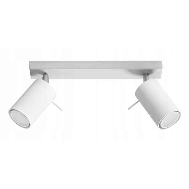 Sollux Stropní svítidlo Ring 2 40W GU10 Bílá/Chromová IP20