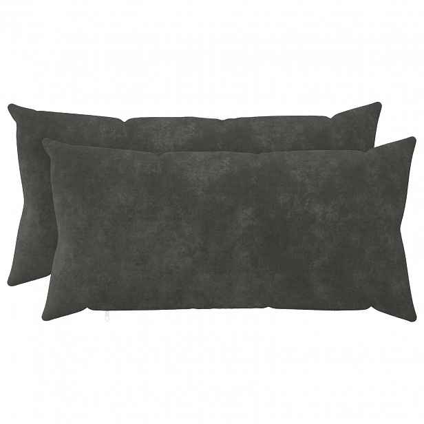 vidaXL Povlak na polštář 2 pcs HEERLEN Antracitová 40 x 80 cm