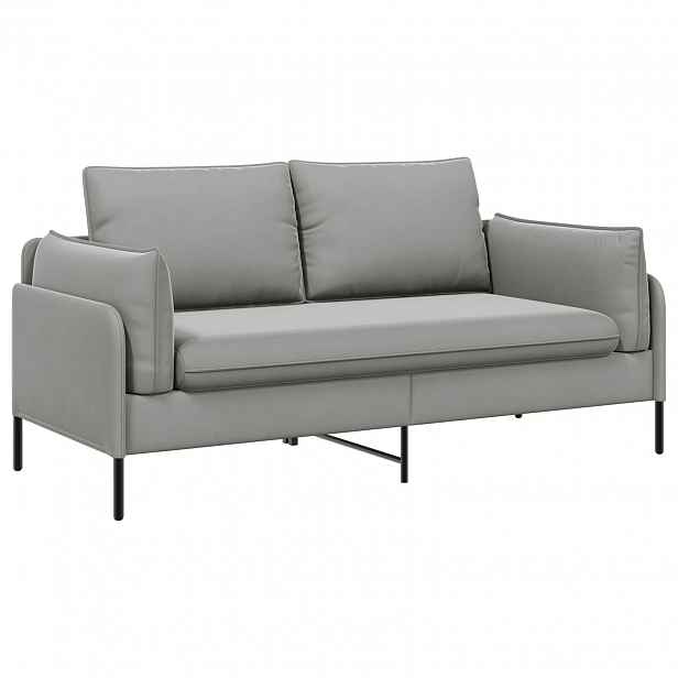 vidaXL Sofa pro dvě osoby Pro 2 osobu Světle šedá 188 x 81 x 89 cm