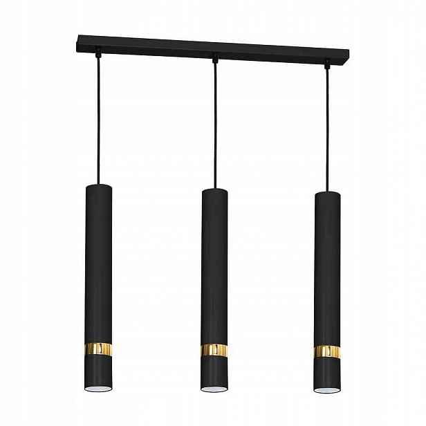 Závěsná lampa Milagro Joker MLP6080 černá zlatá 3xGU10 nastavitelná nad stůl