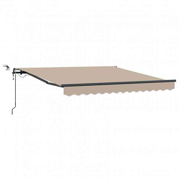 vidaXL Stahovací markýza Béžová 300 x 250 cm Polyester
