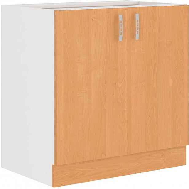 Dřezová skříňka SABRYA - šířka 80 cm, olše / bílá