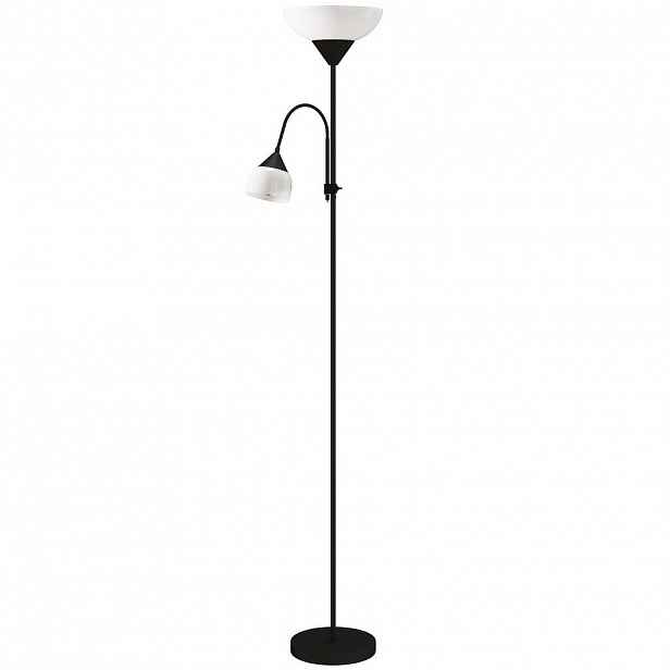HOMCOM STOJACÍ LAMPY z kovu a plastu, černá
