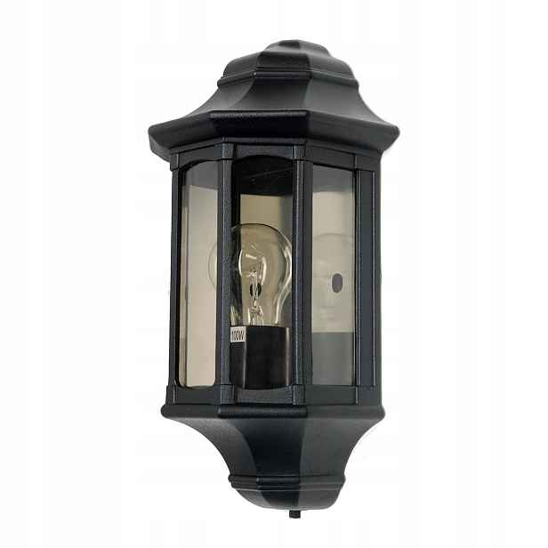 Klasické černé venkovní nástěnné svítidlo E27 60W Newbury Garden Zone
