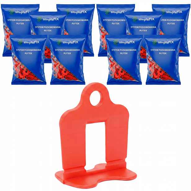 Klipsy Simplefix Maxi Do 22 mm Tloušťky 1000 ks Fuga 1.5 mm Polský Výrobek