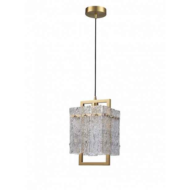 Monaco závěsná lampa 30 cm obdélníková glamour luxusní zlatá