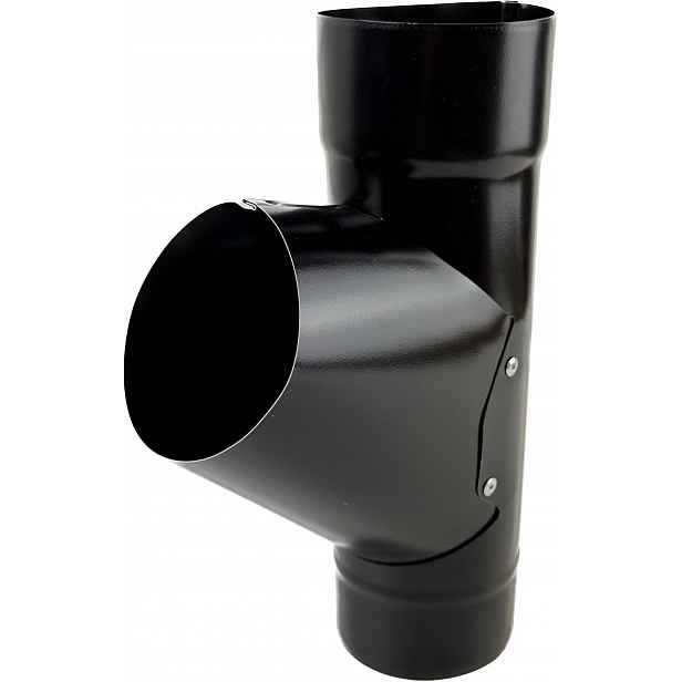 T-rozdělovač 60° pro odtokové trubky 90 mm Galeco Ocel černý Ral 9005