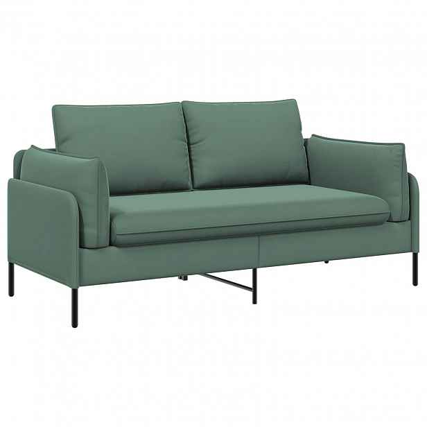 vidaXL Sofa pro dvě osoby Mořská zelená 188 x 81 x 89 cm Samet