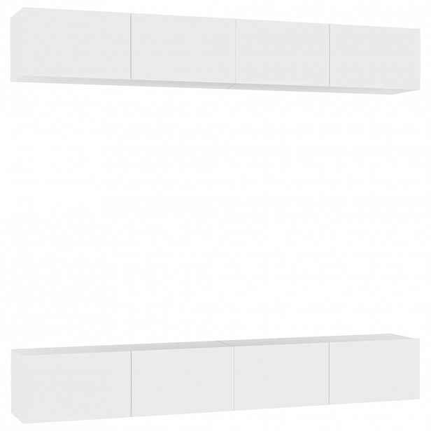 vidaXL TV skříňky 4 ks bílé 100 x 30 x 30 cm kompozitní dřevo